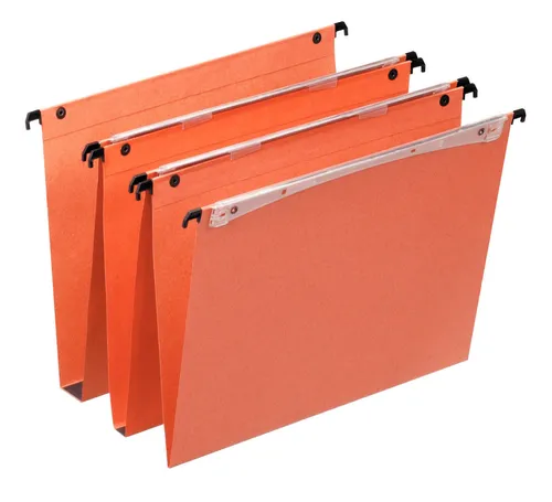 Compare Esselte Orgarex Dual Vertical Suspension File with Rexel Multifile Extra Foolscap Suspension File, 15mm, Assorted (10 Pack)