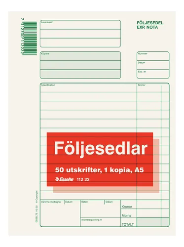 Compare Esselte 11219 Business Form with Esselte 11222 Business Form