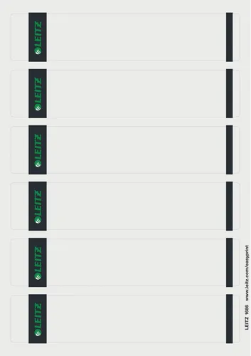 Compare Leitz 16862035 Self-Adhesive Rectangle Labels, Blue, 150 pcs with Leitz PC Printable Spine Labels for Standard Lever Arch Files