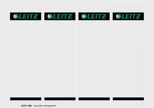 Compare Esselte Spine Labels for LAF 75mm with Leitz PC Printable Spine Label for LAF 180° 80mm