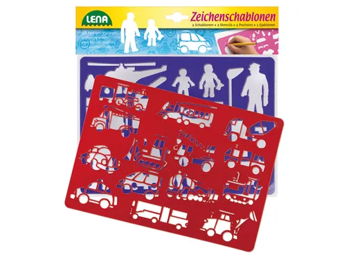 Image Simm Spielwaren Stencils: Vehicles & People
