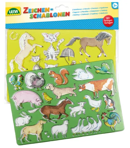 Image Lena Stencils: Horses & Cats