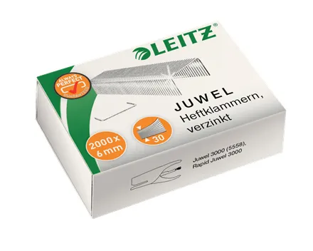 Compare Esselte Juwel Staples with Rexel Omnipress Staples, Capacity 30 Sheets