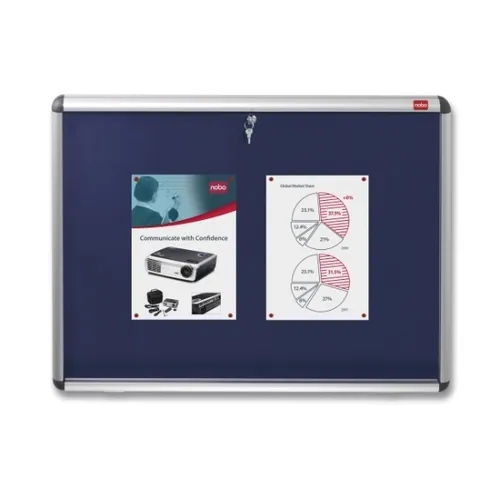 Compare Nobo Essence A1 A-Frame Pavement Sign with Nobo A0 Blue Felt Internal Display Case