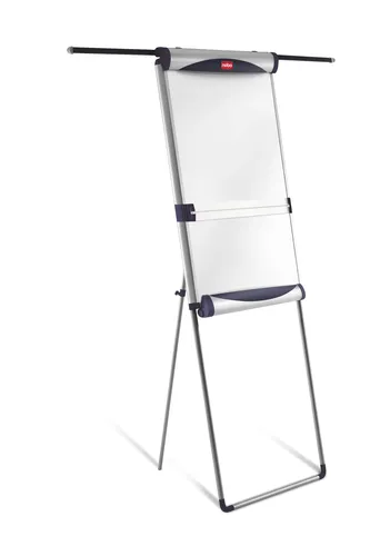 Compare Nobo Classic Steel Foot Bar Magnetic Flipchart Easel with Extending Arms with Nobo Essence Tripod Melamine Whiteboard Easel