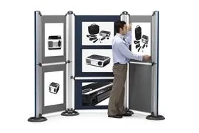 Compare Nobo Modular Display System - Large (A0) Cork Panel with Nobo Modular Display System - Upright Stand & Base