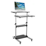 Techly ICA-TB TPM-3 Standing Desk, Black/Silver