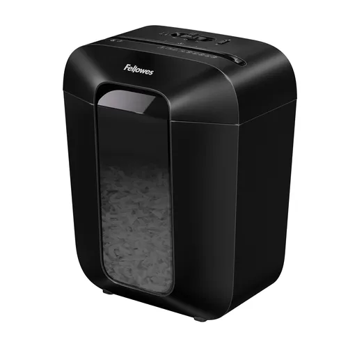 Image Fellowes LX50 LX Series 9-Sheet Cross-Cut Paper Shredder with 17L Bin, P4 High Security, Black