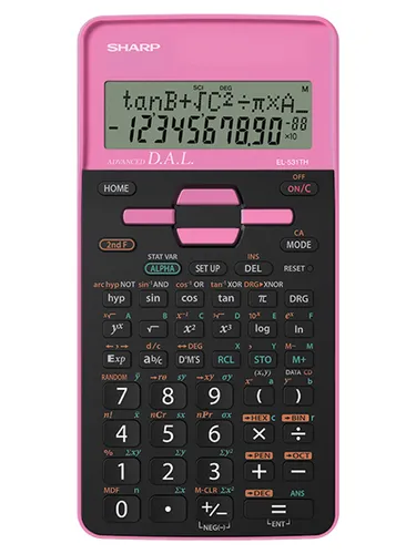 Sharp EL-531THBPK (ROSA) Pocket Scientific Calculator - Black/Pink