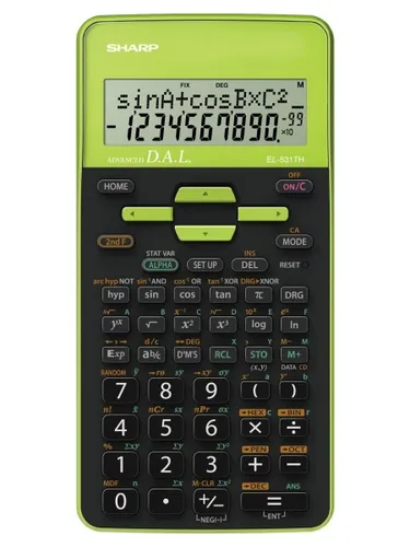 Image Sharp EL-531TH Pocket Scientific Calculator - Black/Green