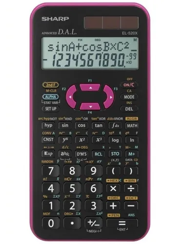 Image Sharp EL-520X Pocket Scientific Calculator - Black/Pink