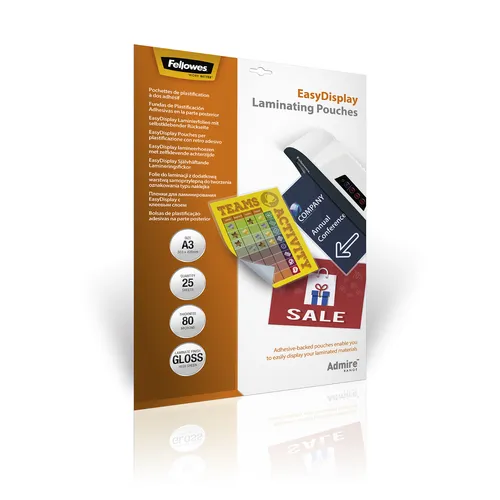 Image Fellowes Laminating Pouch, 25 Pack (Model 5601803)