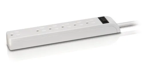 Image Philips SPS1060R/17 6-Outlet AC Power Strip with Integrated 1.5m Cable and On/Off Switch
