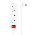 AISENS A154-0649 4-Outlet AC Power Strip with Illuminated On/Off Switch