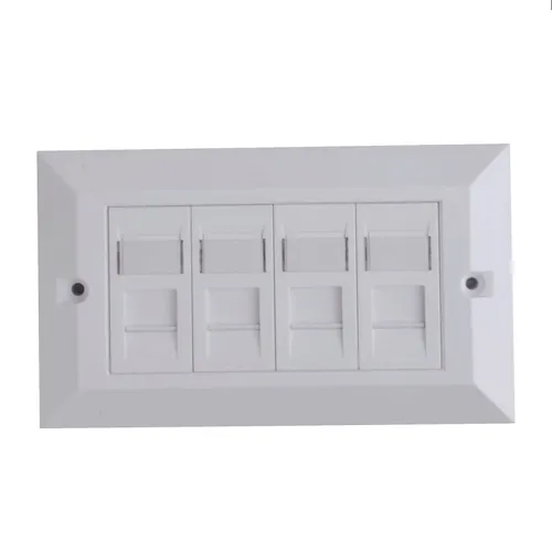 Image Lanview LVN126188UK 4-Port RJ-45 Outlet Box, White
