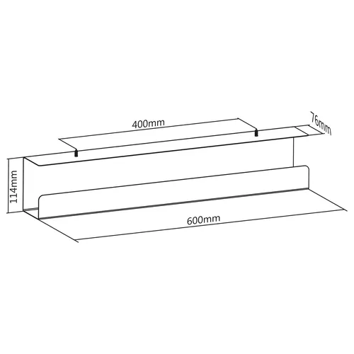 InLine Under-Table Cable Management System, Black