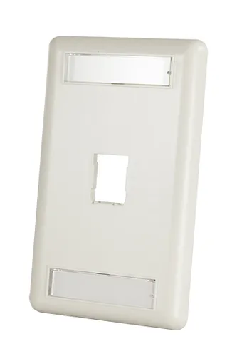 Image Legrand HDJ 1-Port Single-Gang Faceplate with Label - White Plastic