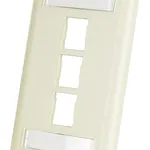 Legrand HDJ 3-Port Single-Gang Faceplate with Label
