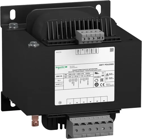 Compare Schneider Electric ABT7PDU006B Voltage Transformer with Schneider Electric ABT7PDU250G 250VA Control Transformer