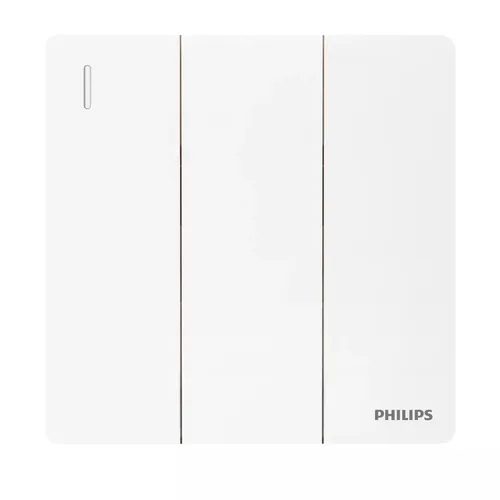 Image Philips 6947939152513 White Polycarbonate Light Switch
