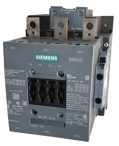 Image Siemens 3RT10566AP36 3-Pole Contactor, 37kW, 80A AC-3, 230V AC Coil
