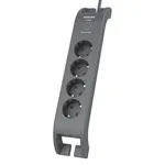 Philips SPN3140A/62 Surge Protector, 4 AC Outlets, 230V, 1.5m Cable, Grey