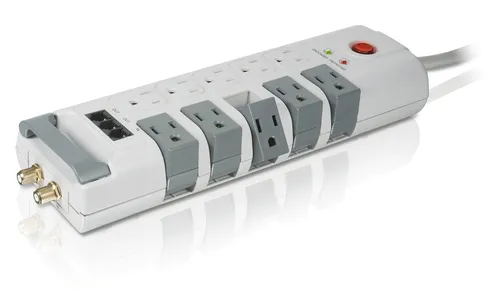 Philips SPP3113WB Surge Protector, 10 Outlets, Rotating, White