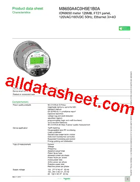 Image Schneider Electric M8650A4C0H5E1B0A Electrical Meter