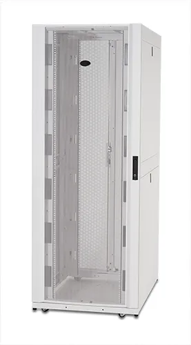 Image APC AR3355W 45U 24" Wide x 45" Deep Floor White Power Rack Enclosure