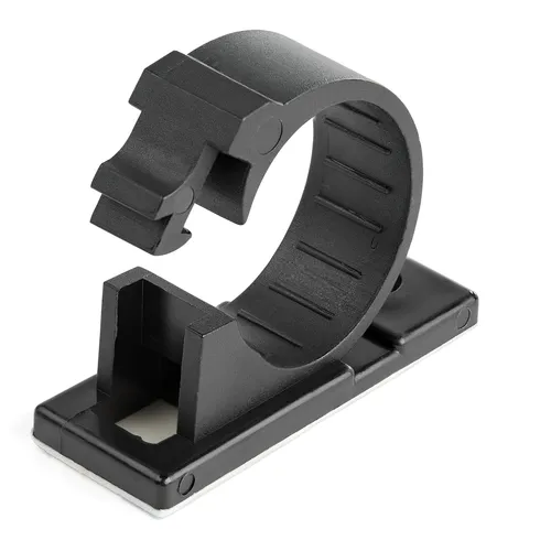 StarTech.com 100-Pack Black Nylon UL/94V-2 Adhesive Cable Management Clips