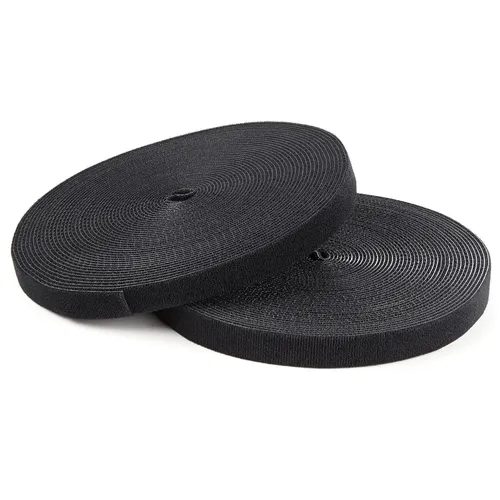 StarTech.com 100ft (30.5m) Black Hook and Loop Roll Reusable Cable Ties
