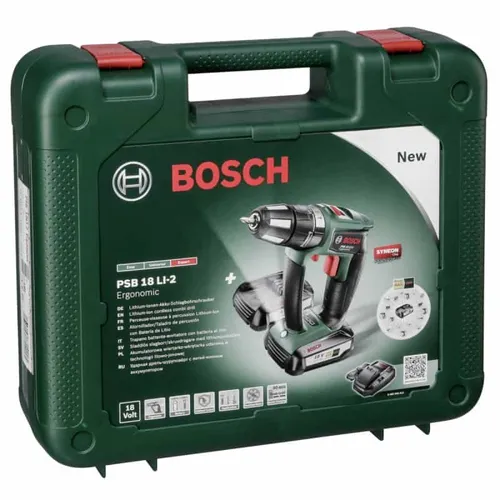 Image Bosch PSB 18 LI-2 Ergonomic Cordless Impact Drill (Baretool) - 18V Lithium-Ion System
