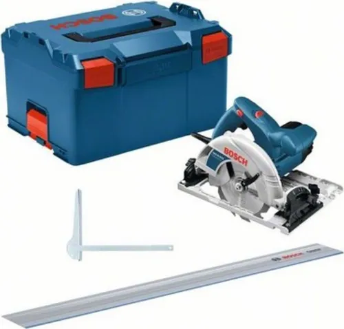 Image Bosch GKS 55+ GCE Portable Circular Saw Kit with FSN 1400 Guide Rail