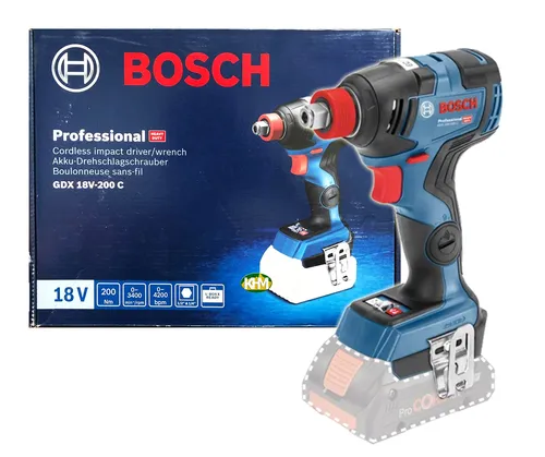 Image Bosch GDX 18V-200 C Cordless Impact Wrench/Driver - 18V, Brushless Motor, 200 Nm Torque