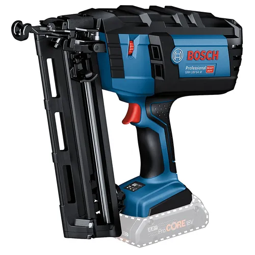 Image Bosch GNH 18V-64 M Cordless Nailer/Stapler (18V, Brushless Motor, Nail/Staple Compatibility)