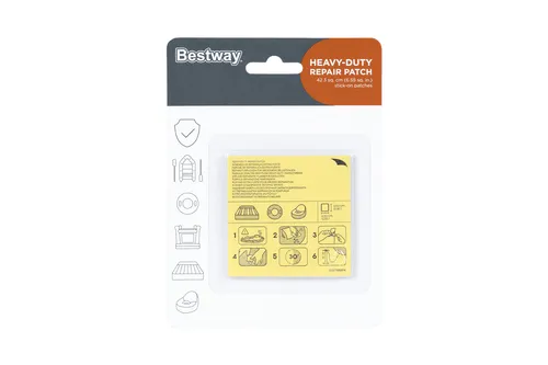 Compare Bestway 58275 Vinyl Repair Kit for Inflatable Products with Bestway Heavy-Duty Repair Patch 42 for Inflatable Items