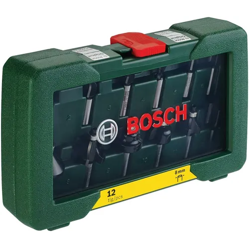 Compare Bosch 2 607 017 470 Router Bit Set, 6 Pieces with Bosch 2607019466 Carbide-Tipped Router Bit Set for Wood