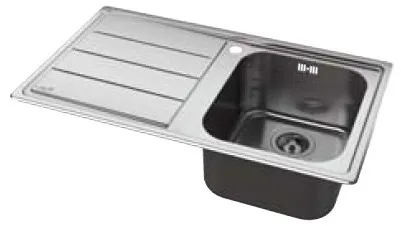 Whirlpool AM 8650 IX/LH Stainless Steel Kitchen Sink
