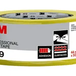 3M PT39944 Fabric Pipe Duct Tape, Yellow, 50m Length