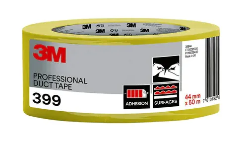 Image 3M PT39944 Fabric Pipe Duct Tape, Yellow, 50m Length