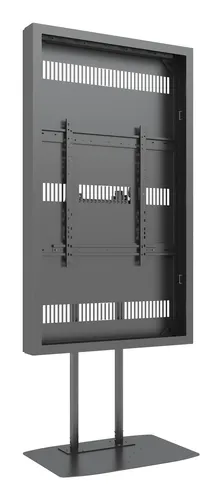 Compare Ergonomic Solutions SpacePole Single Outdoor Display Enclosure with Multibrackets M Pro Series 75" Dual Pole High Brightness Floorstand Display Enclosure