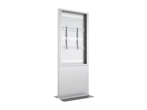 Compare Ergonomic Solutions SpacePole Single Outdoor Display Enclosure with Multibrackets M Pro Series 55" Totem Floorstand Display Enclosure, Covered White