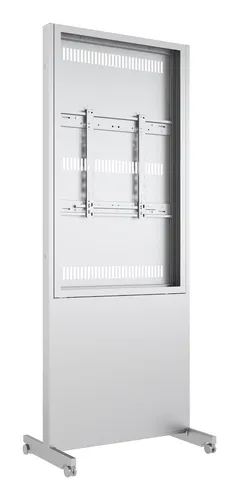 Compare Ergonomic Solutions SpacePole Single Outdoor Display Enclosure with Multibrackets M Pro Series 55" Totem Mobile Display Enclosure, Covered White