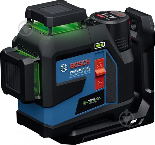 Image Bosch GLL 12V-100-33 CG Green Beam Laser Level with 12V Battery System