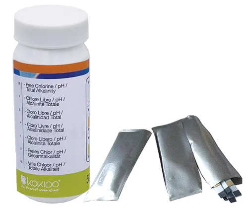 Image Kokido 3-Way Water Test Strips (Free Chlorine, pH, Alkalinity)