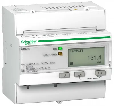 Image Schneider Electric iEM3215 Energy Meter, 3-Phase, 400V, 65A, Modbus RTU