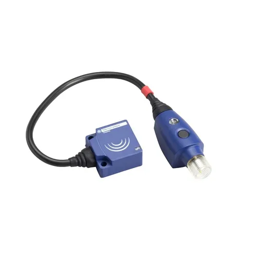 Image Schneider Electric XS9E11RPBL01M12 Inductive Proximity Sensor, M12, PNP NO, 10mm Sensing Distance