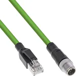این‌لاین Industrial M12 8-pin X-coded to RJ45 Cat.6A PUR Network Cable, 5m