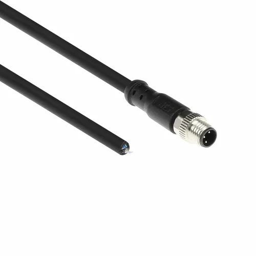 Image اَکت Industrial M8A 3-pin Sensor Cable, Male to Open End, 3m