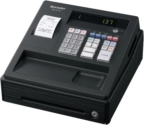 Image Sharp XE-A137-BK Electronic Cash Register with 8 Direct Sales Keys and LCD Display